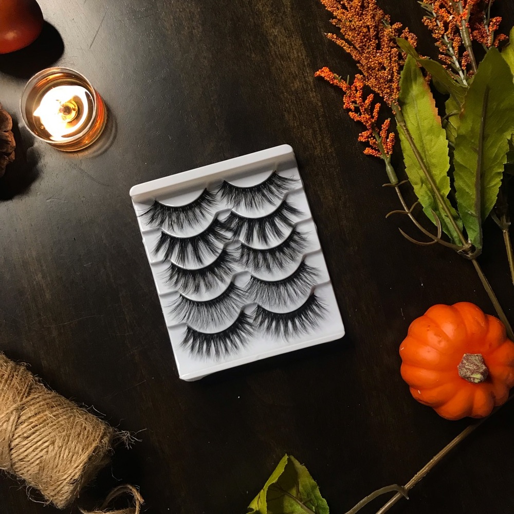 NEW! 5 PAIR MINK ASSORTED FALSE EYELASHES - Picture 3 of 5
